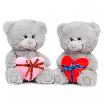 Игрушка мягкая той энд джой медведь 25см с сердцем в ассортименте 6-0151-25