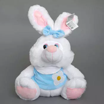 Игрушка мягкая зайка 28см белый ч03189