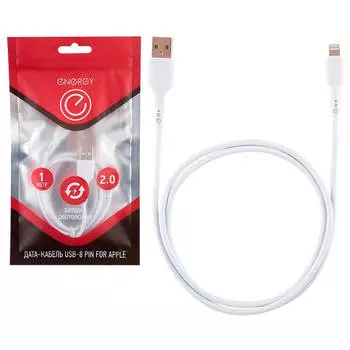 Кабель энерджи usb/lightning цвет - белый