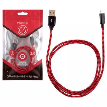 Кабель энерджи usb/микро usb, цвет - красный