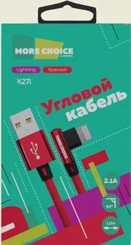 Кабель usb 2.1 a для lightning 8-pin more choice k27 i нейлон 1 м