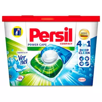 Cредство для стирки Persil Power Caps Freshness by Vernel 4in1, капсулы для стирки 21шт (21 стирок)