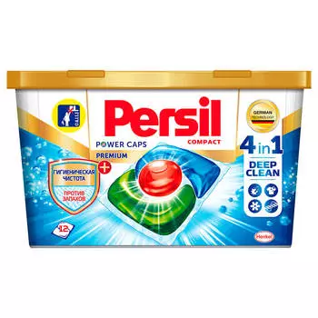 Cредство для стирки Persil Premium Power Caps Hygiene 4in1, капсулы для стирки 12шт (12 стирок)