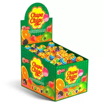 Карамель фруктовое ассорти Chupa-Chups с соком 12г