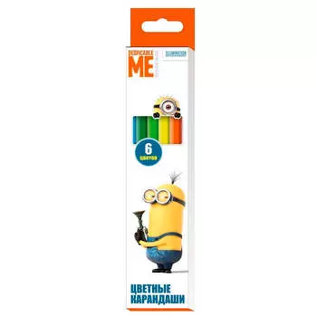 Карандаши 6цв гадкий я 89462