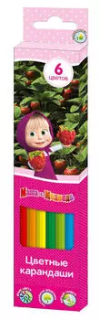 Карандаши 6цв маша и медведь 89604
