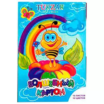 Картон цветной тукзар 10цв 10л волшебный 46111