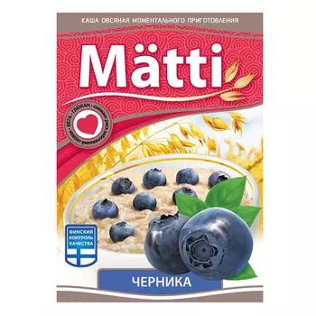 Каша Matti 40г овсяная с черникой