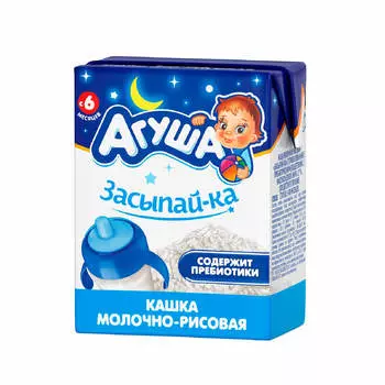 Каша молочная агуша засыпайка 200мл 2,7% рисовая тетра-бейс