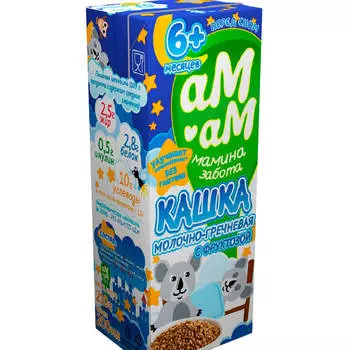 Каша молочно-гречневая Ам-Ам 210г 2,5% с 6-ми месяцев
