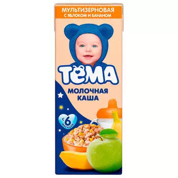 Каша Тема 0,206л 2,2% молочная мультизерновая с яблоком и бананом