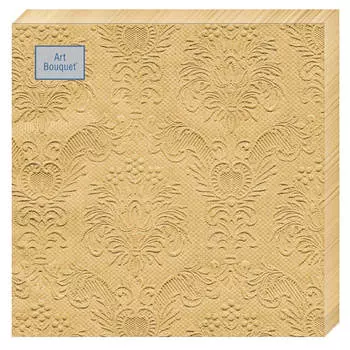 Салфетки Art Bouquet 16шт 33*33см 3 слоя барокко золото
