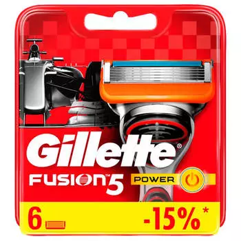 Кассеты жиллетт фьюжен пауэр 6шт