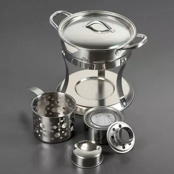 Кастрюля 17см хот-пот подставка для подогрева 3795289