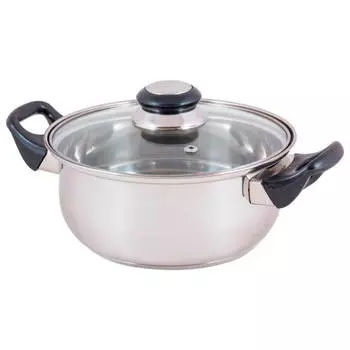 Кастрюля 2л Mallony нерж сталь капсулированное дно с крышкой 985871