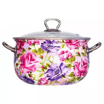 Кастрюля 3,1л Interos Рандеву стеклянная крышка