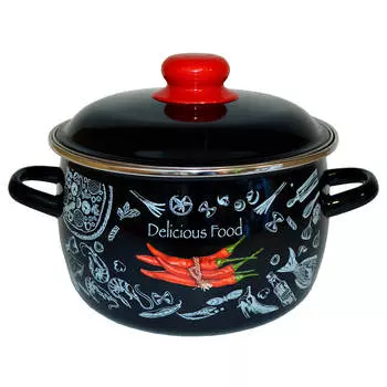 Кастрюля 4л аппетит чили эмаль 1мс201р