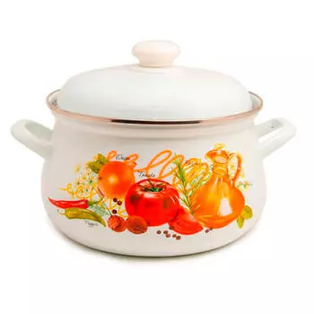 Кастрюля Appetite эмаль 1,5л итальянская кухня 15084ап2