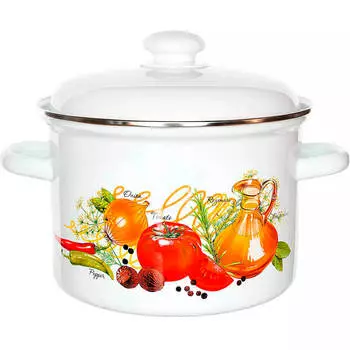 Кастрюля Appetite эмаль 4,5л итальянская кухня 16154ап2
