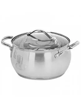 Кастрюля н/сталь с крышкой 5,1 л 22*12,5см mela-22