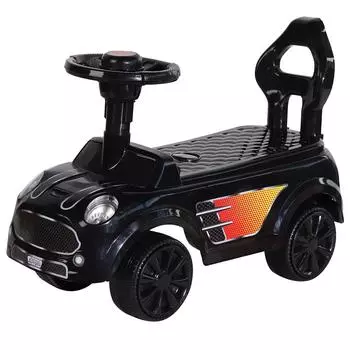 Каталка-машинка компания друзей толокар черная с клаксоном на руле 54 х48 х23 см