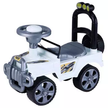 Каталка-машинка компания друзей толокар внедорожник белая сигнал на руле 55 х45 х24 см