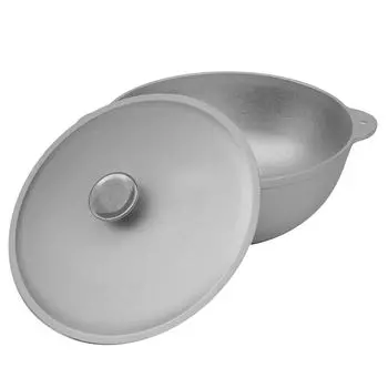 Казан 4л с крышкой литой алюминий к0400