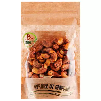 Кешью Bio Market 130г жареный соленый в кожуре