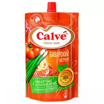 Кетчуп Calve 350г баварский дой-пак