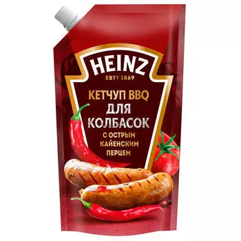 Кетчуп Heinz 350г для колбасок дой-пак
