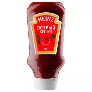 Кетчуп Heinz 570г острый пл/бут перевертыш