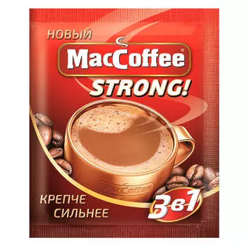 Кофе MacCoffee 16г 3 в 1 Strong крепкий пакет
