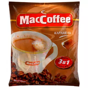 Кофе MacCoffee 18г 3 в 1 карамель пакет