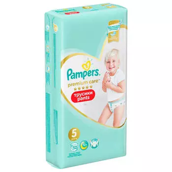 Трусики-подгузники Pampers Pants Premium 52шт Junior 12-17кг 5 для мальчиков и девочек