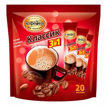Кофейный напиток МКП 3 в 1 классик 20пак*16г