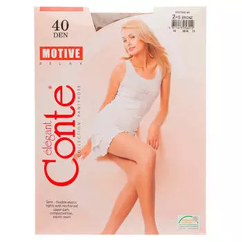 Колготки Conte мотив 40 ден р.2 бронза