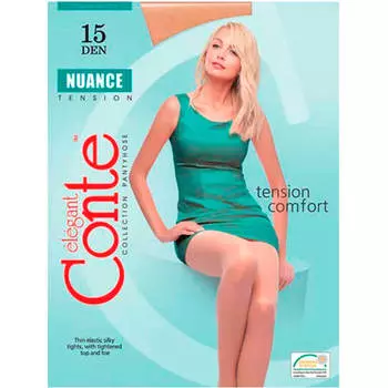 Колготки конте нюанс 15 ден натурель р.4