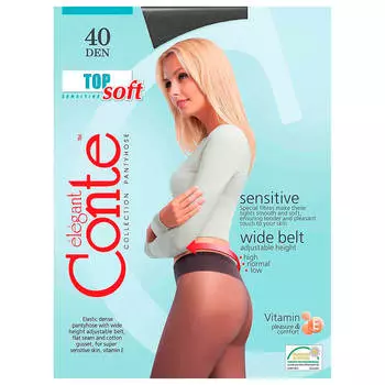 Колготки Conte топ 40 ден графит р.3