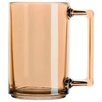 Кружка 320мл Luminarc стекло фитнес золотой мед p9157