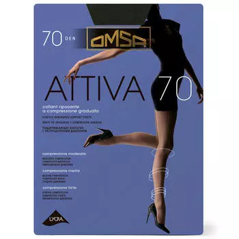 Колготки Omsa Attiva 70 ден фумо р.4