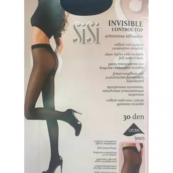 Колготки SiSi инвизибл 30 ден неро р.4