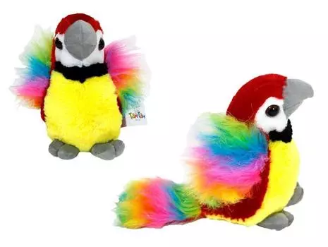 Игрушка мягкая там-там разноцветный попугай 17см dt191101