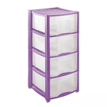 Комод на колесах амадео 4 ящика бытпласт 4312425