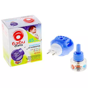 Комплект бэби дета 45 ночей фумигатор+жидкость от комаров