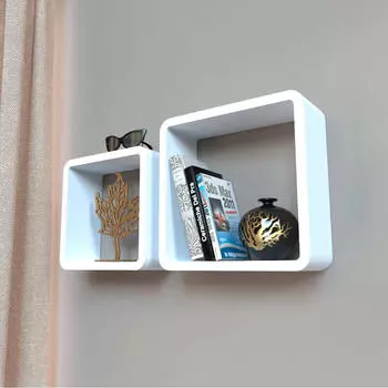 Комплект полок Qwerty лондон белый 27*27*10см 23*23*10см