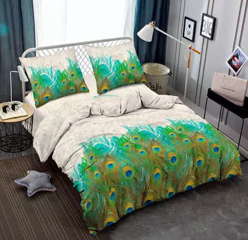 Комплект постельного белья макосатин печатный Аморе миo евро арт12050