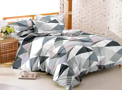 Комплект постельного белья макосатин печатный Amore Mio 1,5-сп 12009