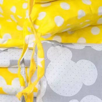 Комплект в кроватку Sweet Baby 8 предметов овал тенеро гиалло серый/желтый 411968