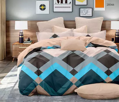 Комплекты постельного белья Любовь и Жизнь поплин 2сп евро 28366