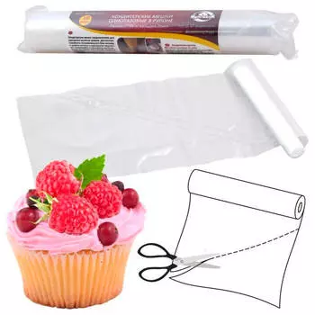 Кондитерские мешки одноразовые 10шт 45*23см 70мкм Мультидом рулон мт80-211